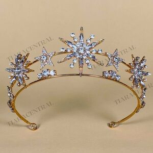 Gold or Silver Starburst Tiara